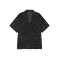 Silk hand-sketched yellow duck print pajama shirt