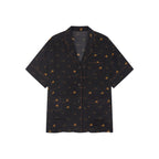 Silk hand-sketched yellow duck print pajama shirt