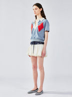 Classic argyle polo knit t-shirt