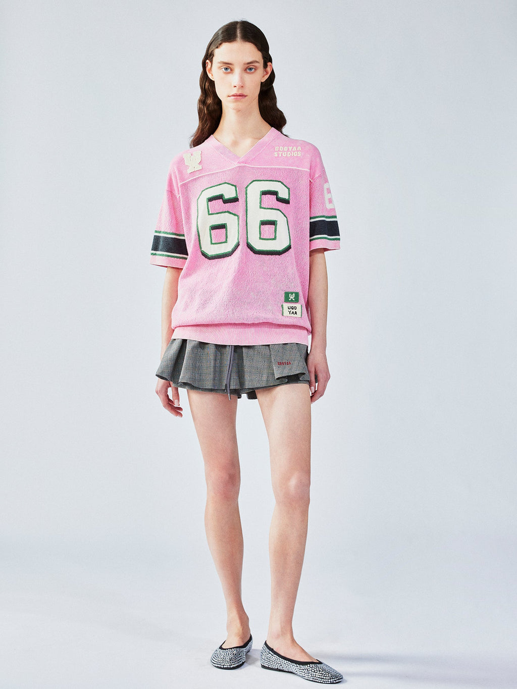 Jersey-style knit t-shirt