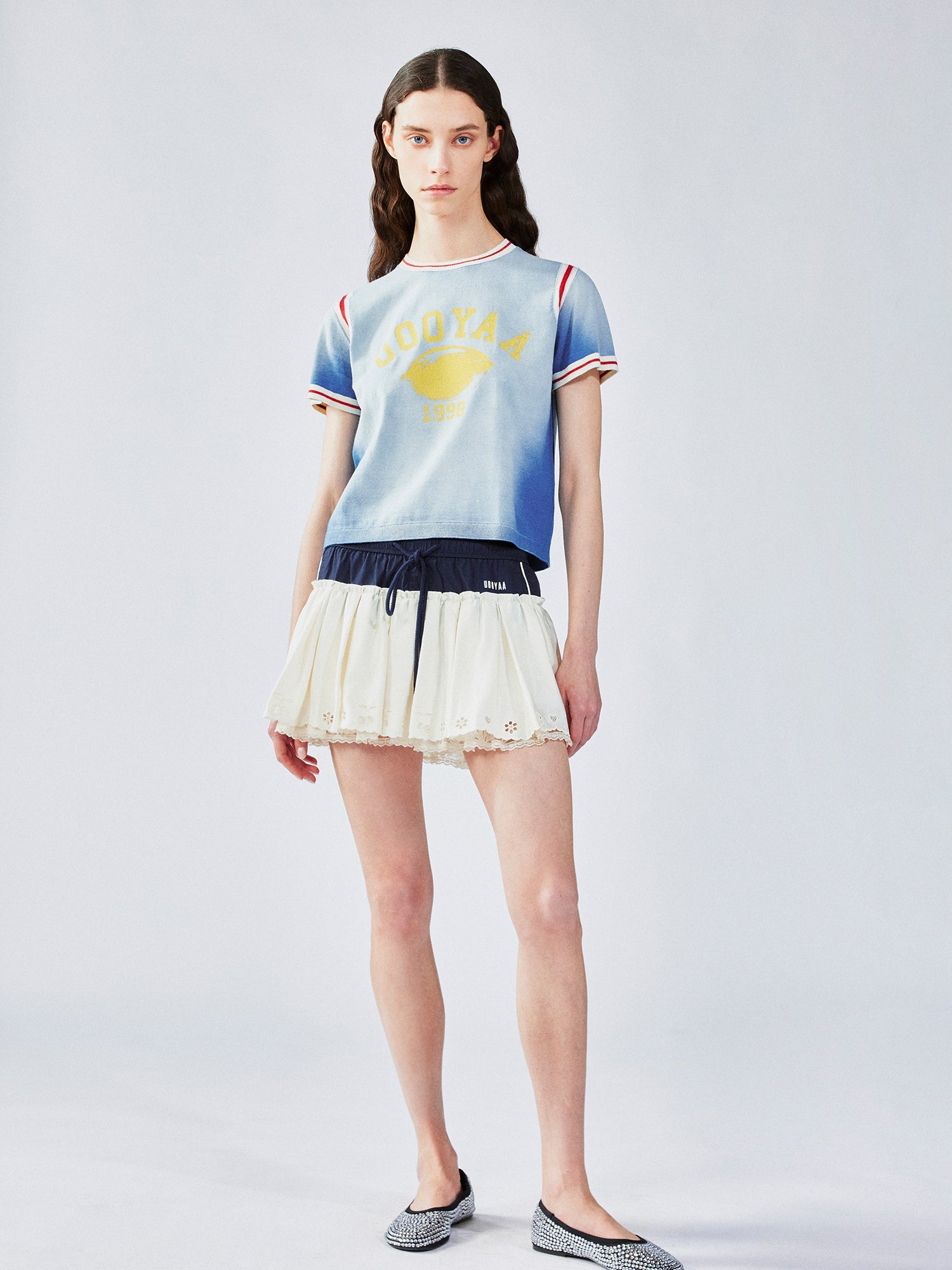 Jersey-style knit t-shirt