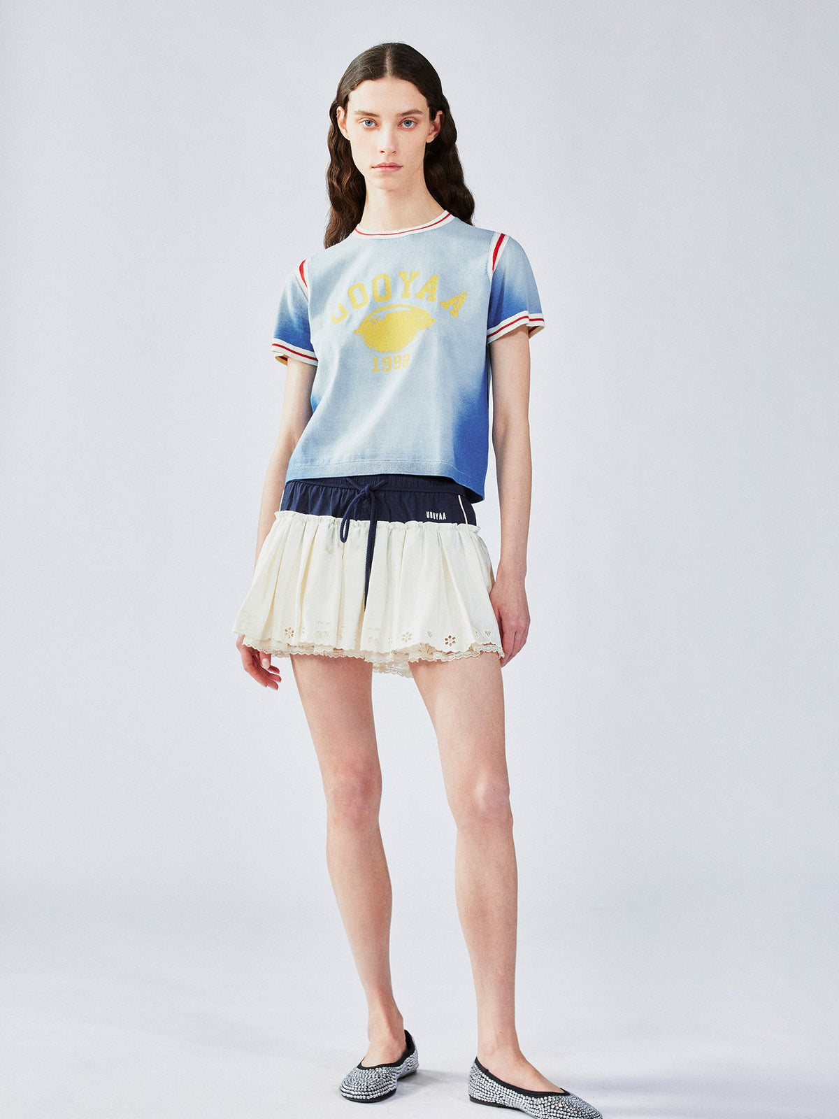 Jersey-style knit t-shirt