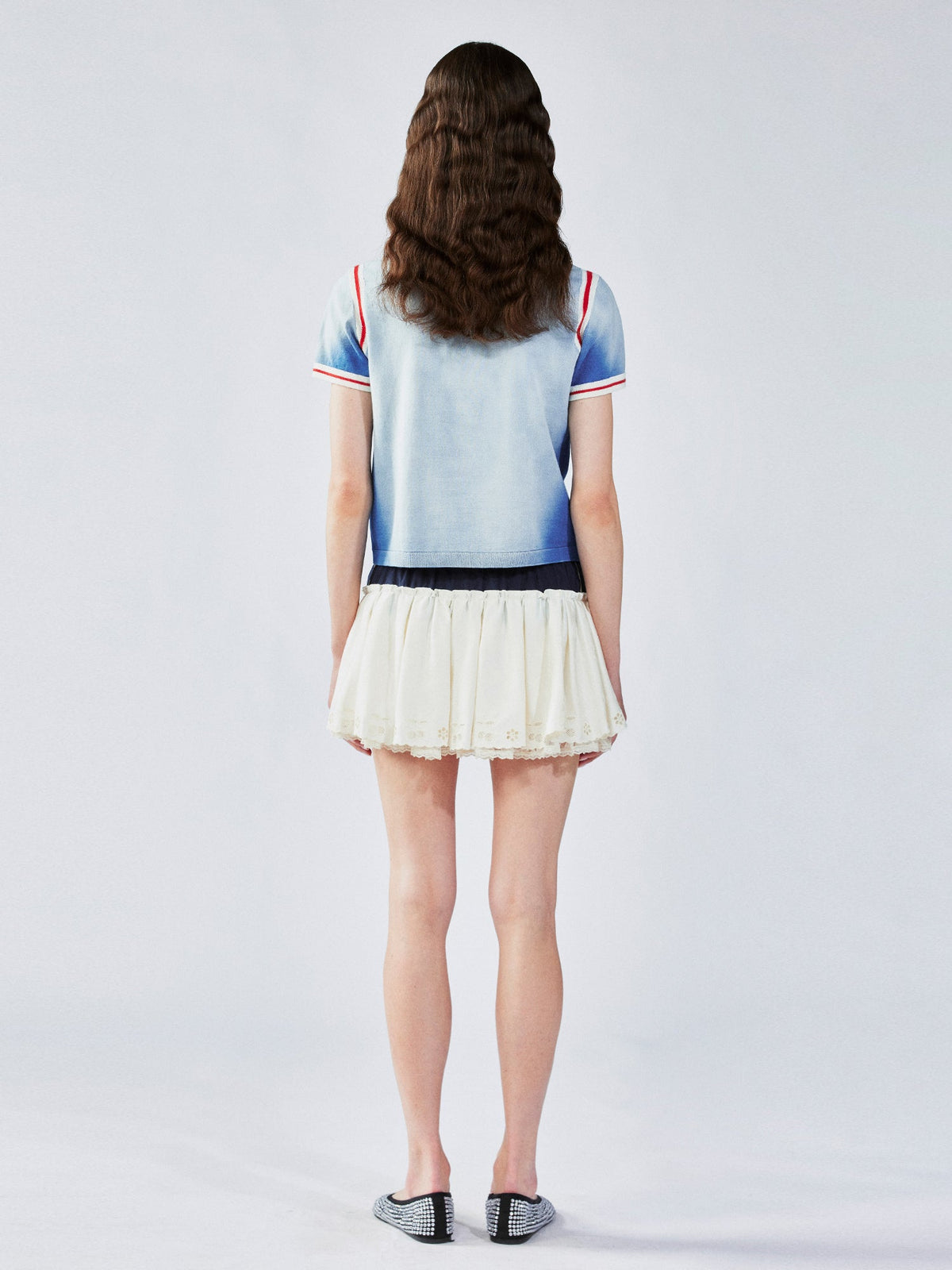 Jersey-style knit t-shirt