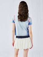 Jersey-style knit t-shirt