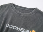 Three-dimensional twisted faux-layered shirt t-shirt