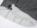 Three-dimensional twisted faux-layered shirt t-shirt