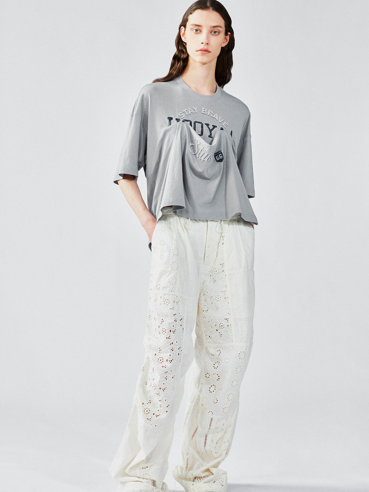Vintage t-shirt with lifted hem