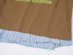 Faux-layered shirt t-shirt