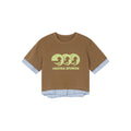 Faux-layered shirt t-shirt