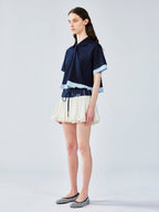 Faux-layered shirt & polo t-shirt