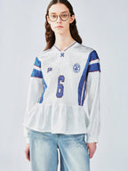 Remake jersey with ruffle hem