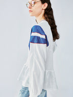 Remake jersey with ruffle hem