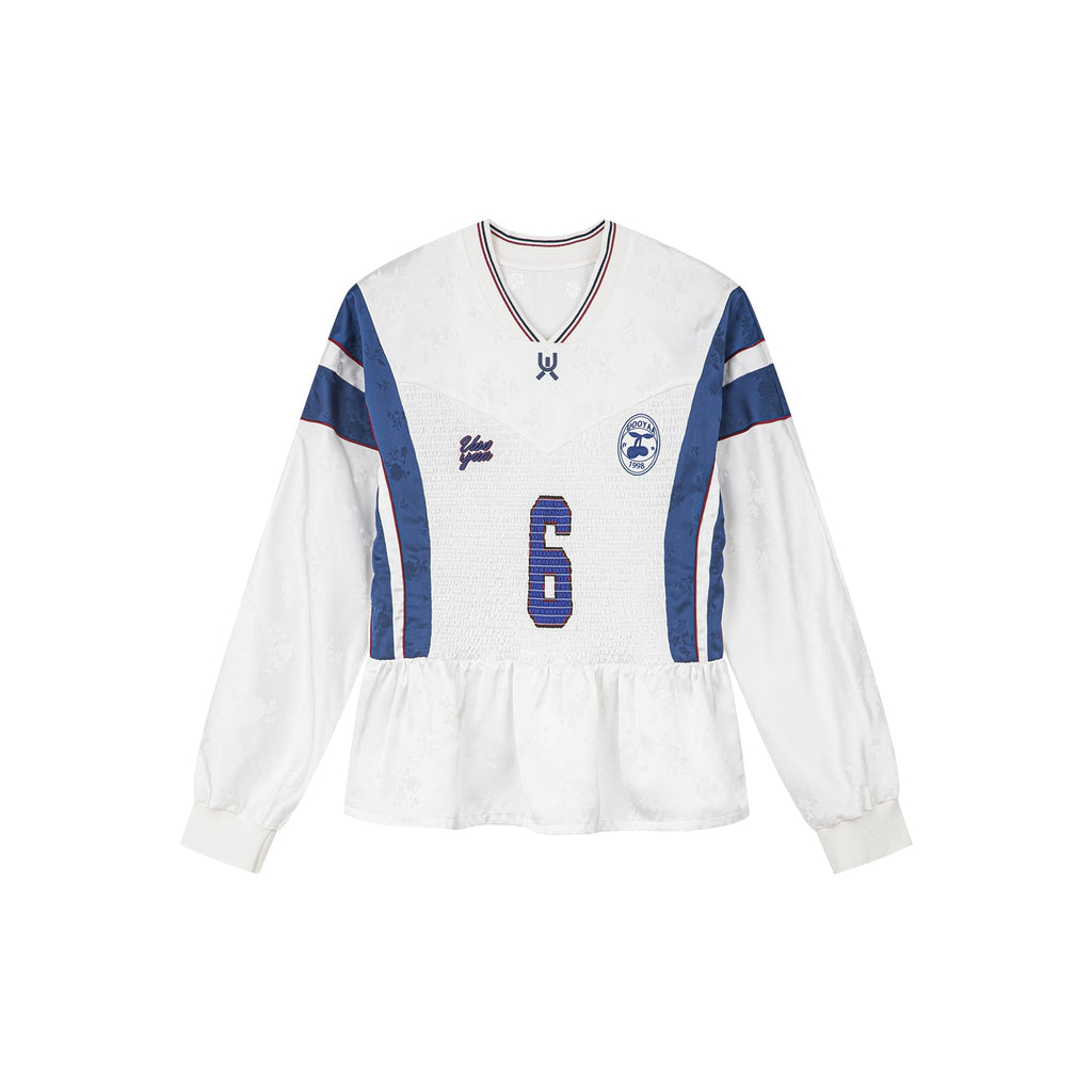 Remake jersey with ruffle hem