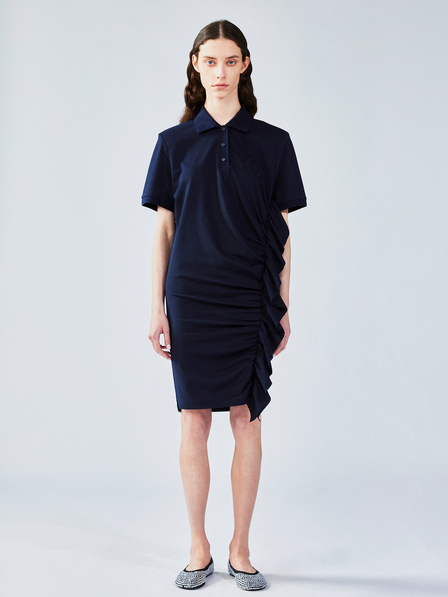 Gathered polo dress