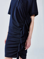 Gathered polo dress