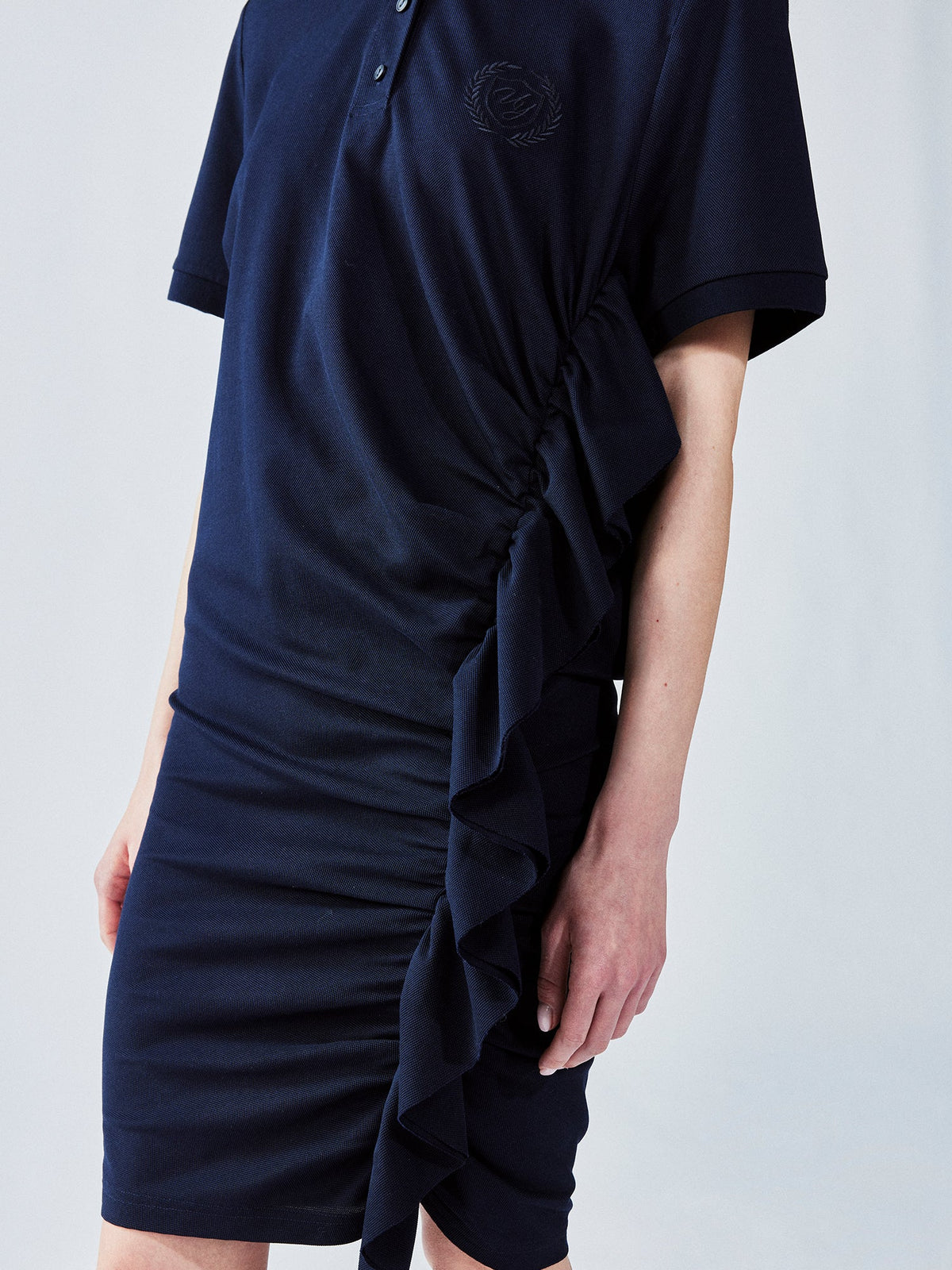 Gathered polo dress