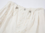 Openwork embroidered cargo pants
