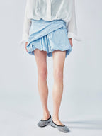 A mini skirt inspired by men's shirts