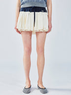 Patchwork shorts skirt