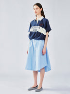 Shirt-style midi skirt