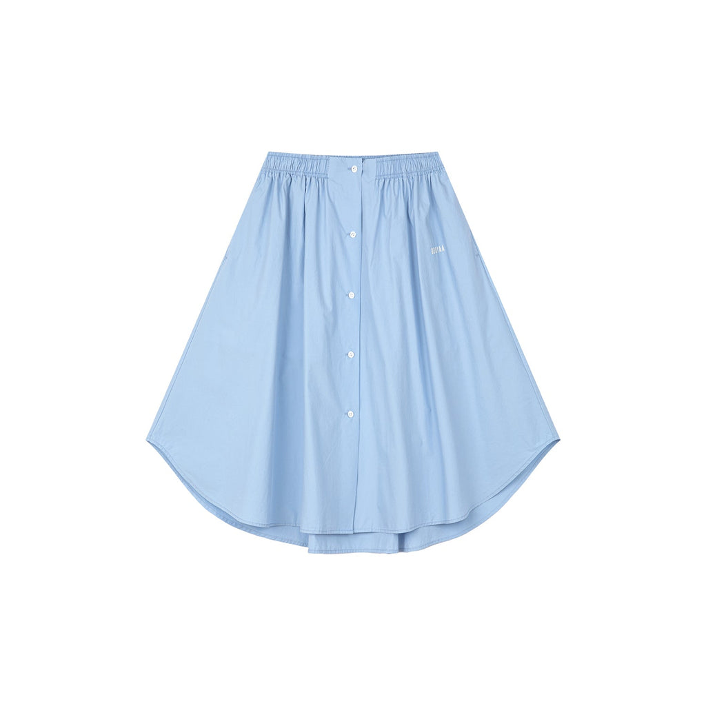 Shirt-style midi skirt