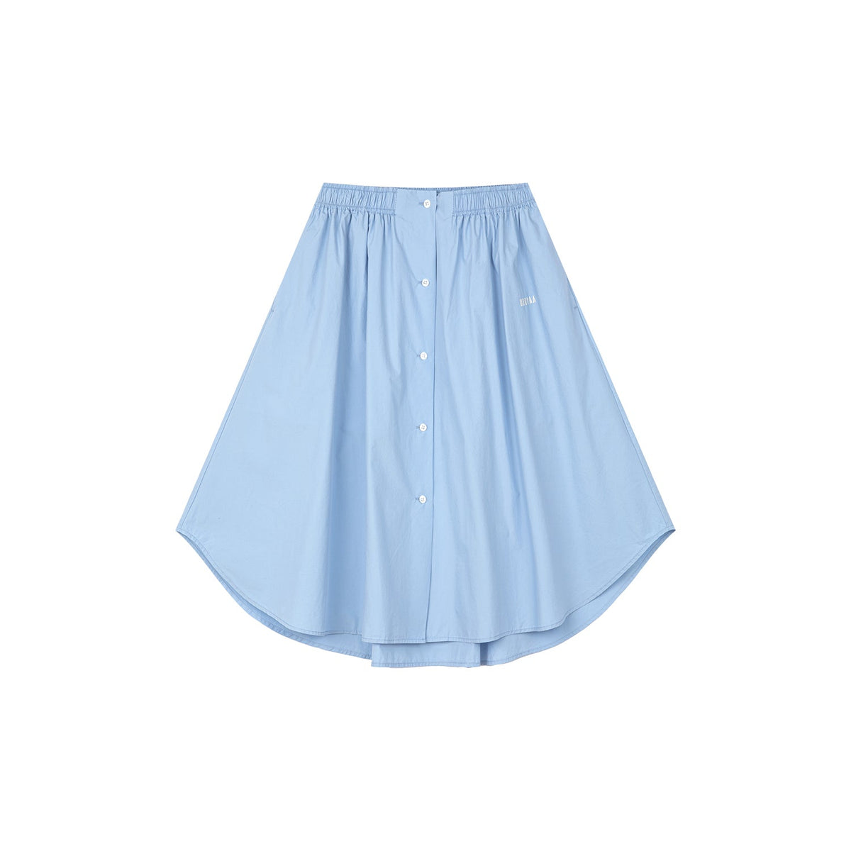 Shirt-style midi skirt