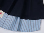 Faux-layered polo shirt mini skirt