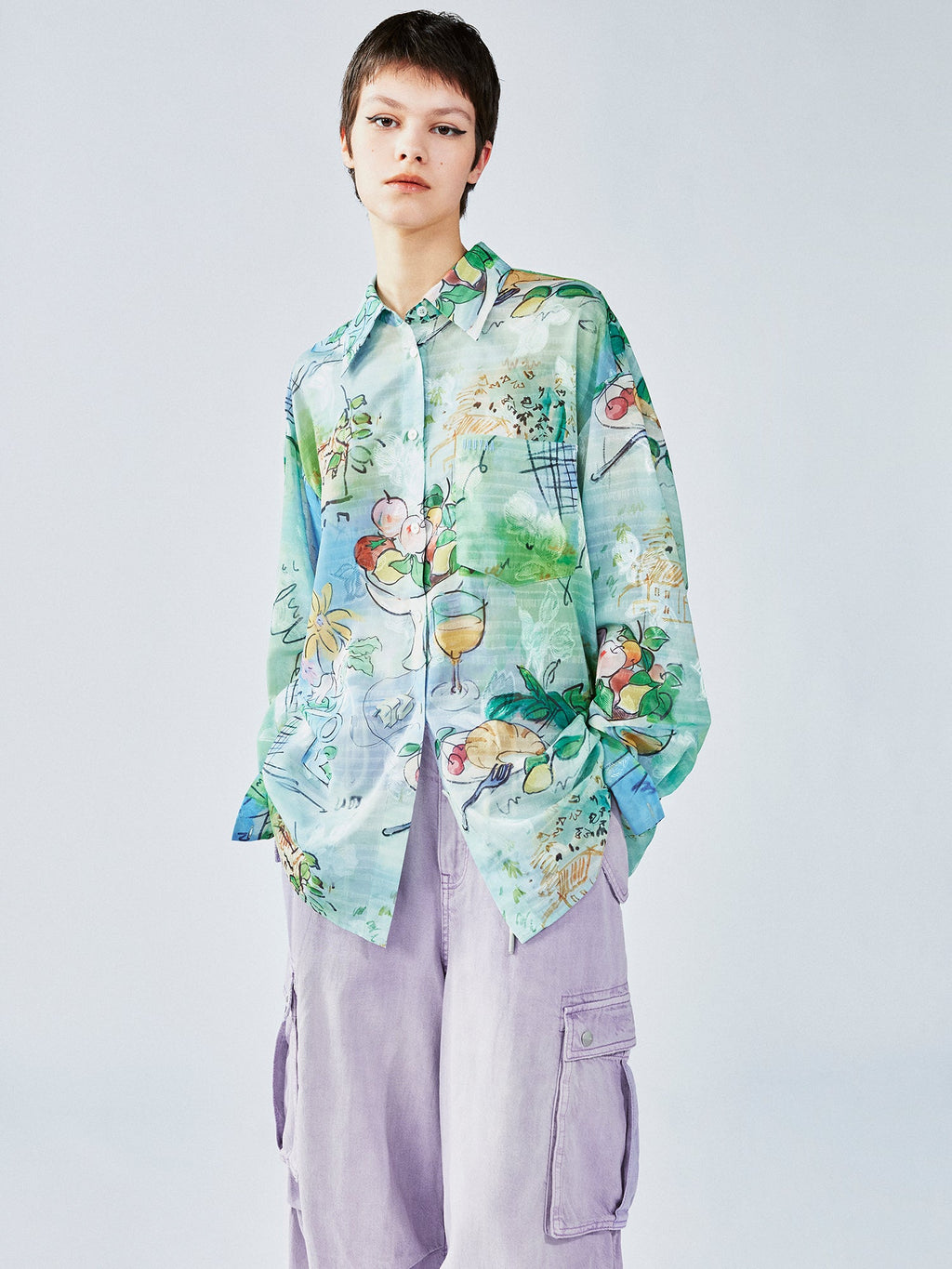 Hand-painted watercolor shirt
