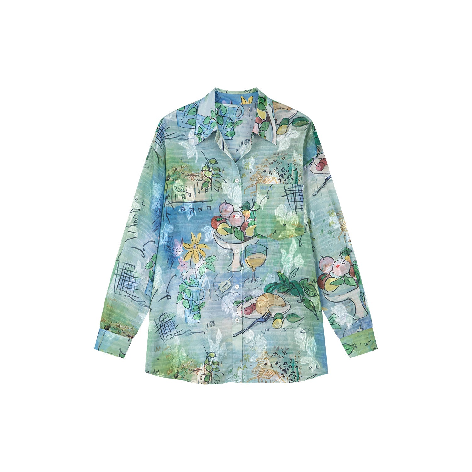 Hand-painted watercolor shirt