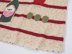 Love & food handmade granny-knit style t-shirt