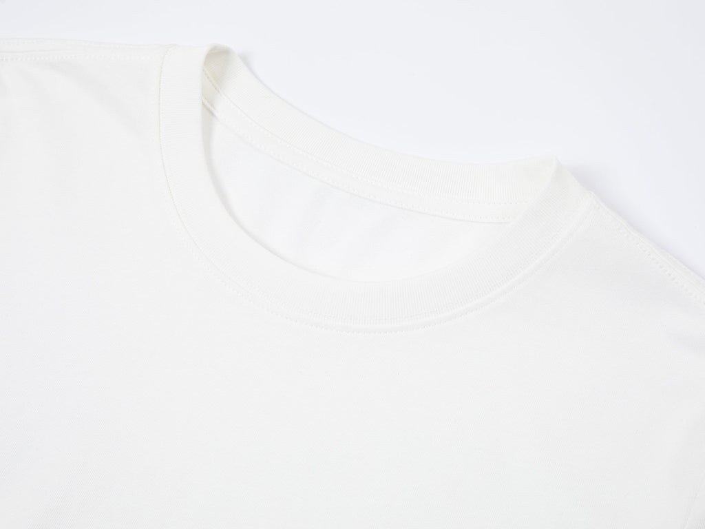Npkin-pocket appliqué embroidery t-shirt