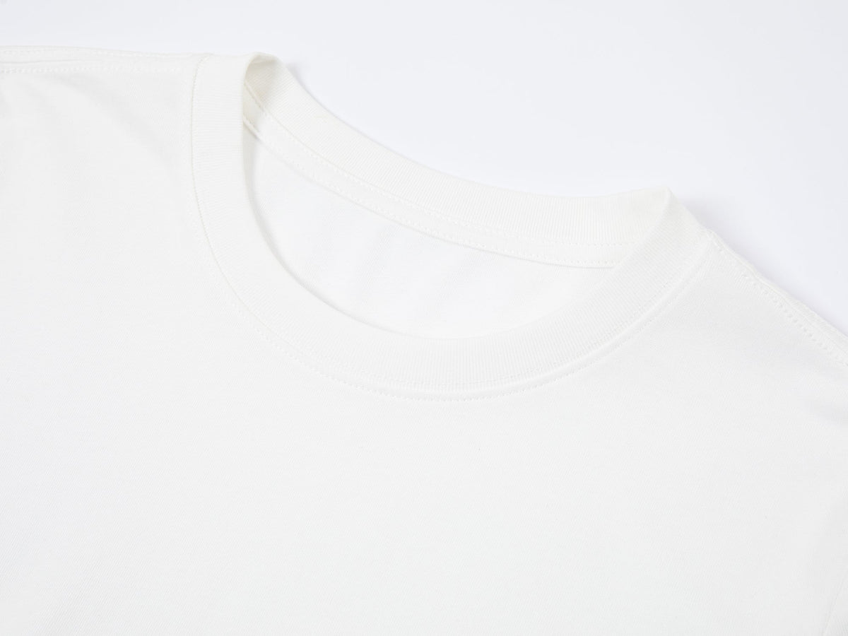 Npkin-pocket appliqué embroidery t-shirt
