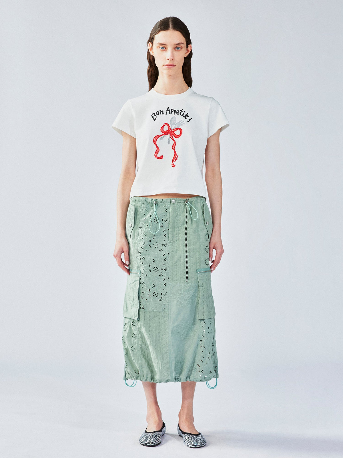 Bow & Fork appliqué T-Shirt
