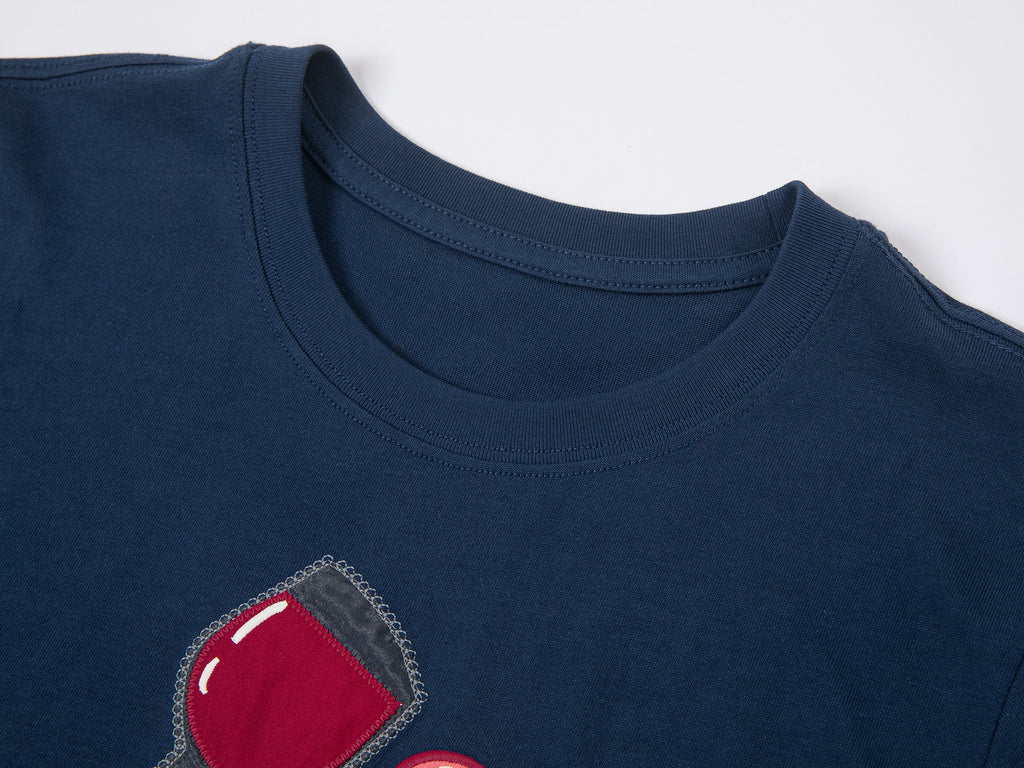 Food-Platter appliqué t-shirt