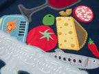 Food-Platter appliqué t-shirt