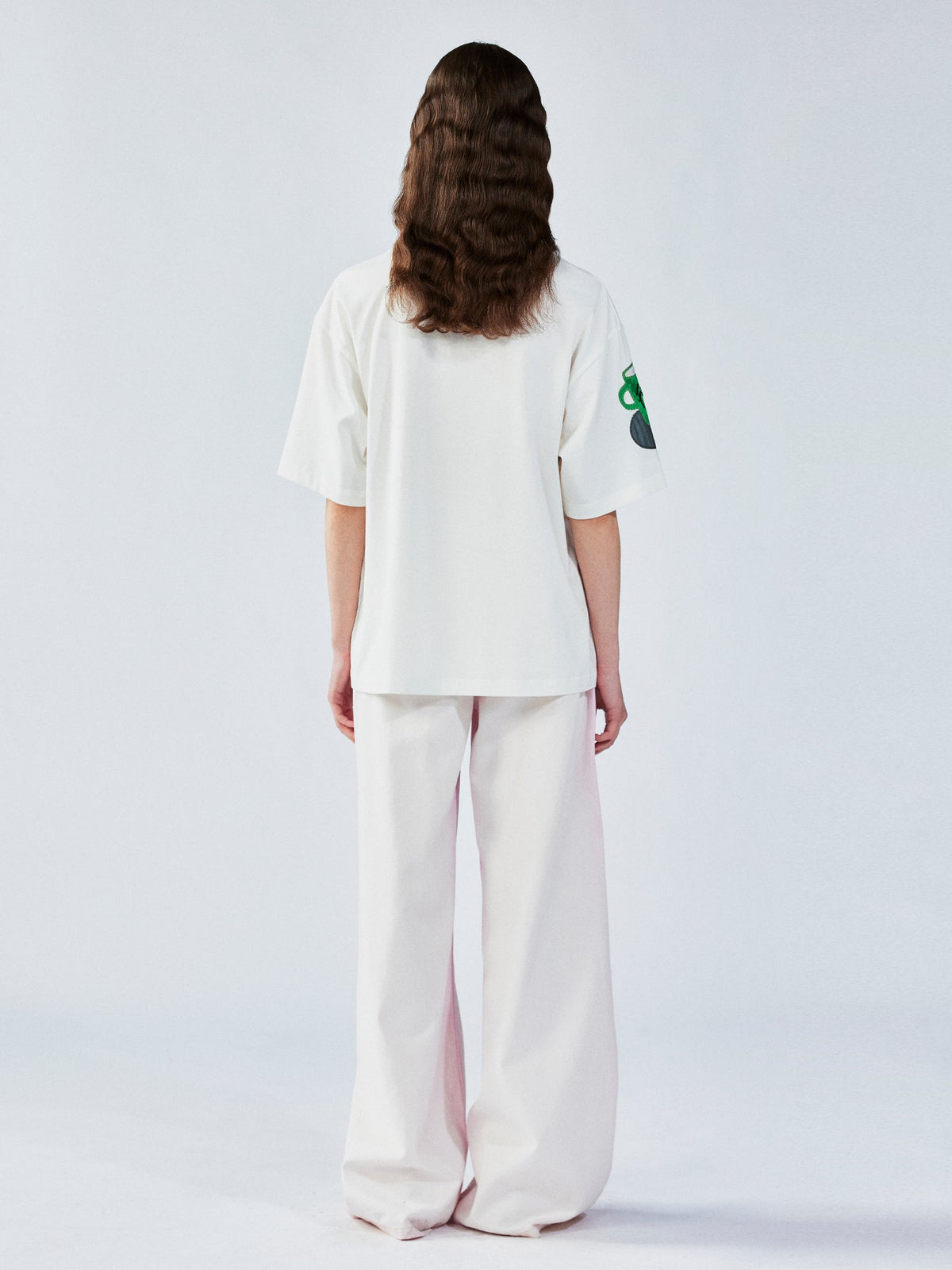 Household object silhouette appliqué t-shirt