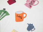 Household object silhouette appliqué t-shirt