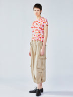 Cherry mesh print t-shirt