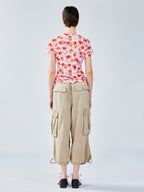 Cherry mesh print t-shirt