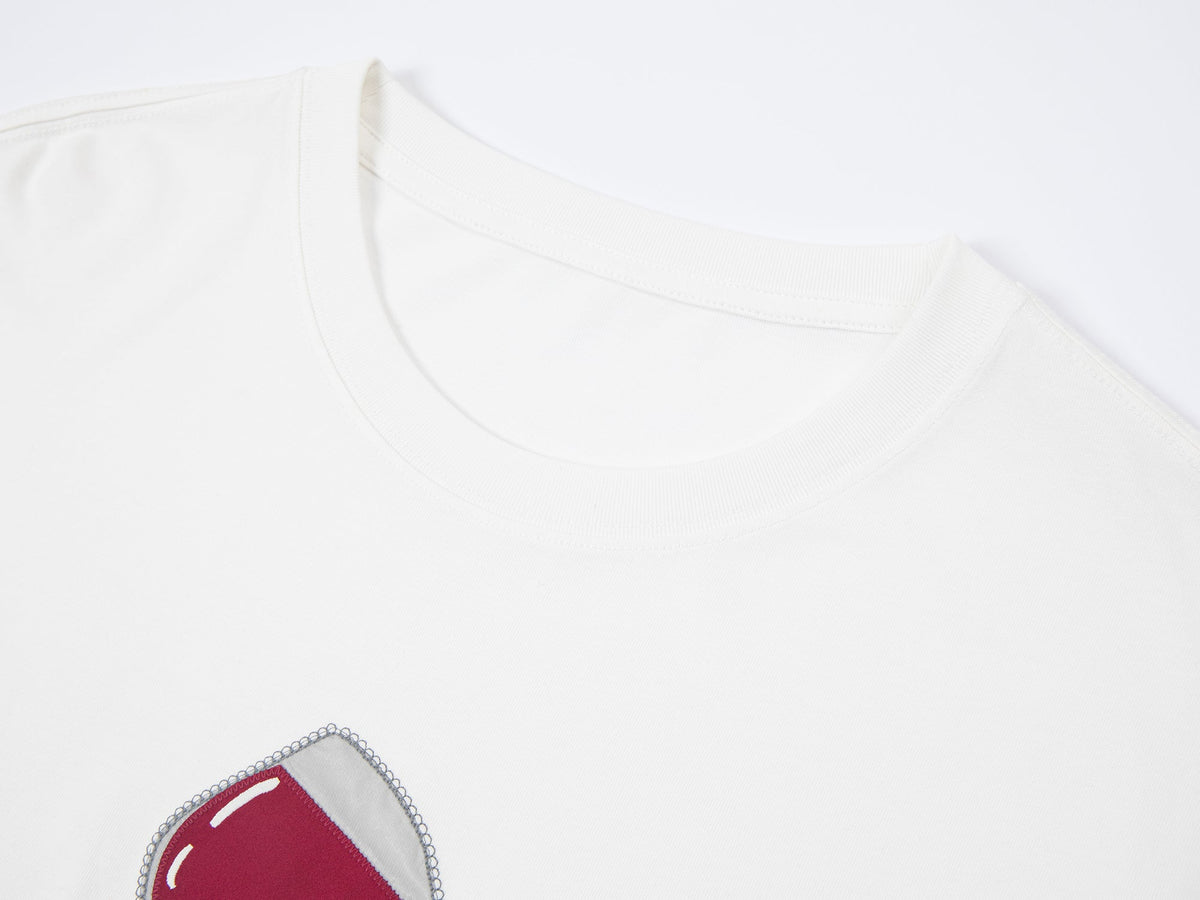 Food-Platter appliqué t-shirt