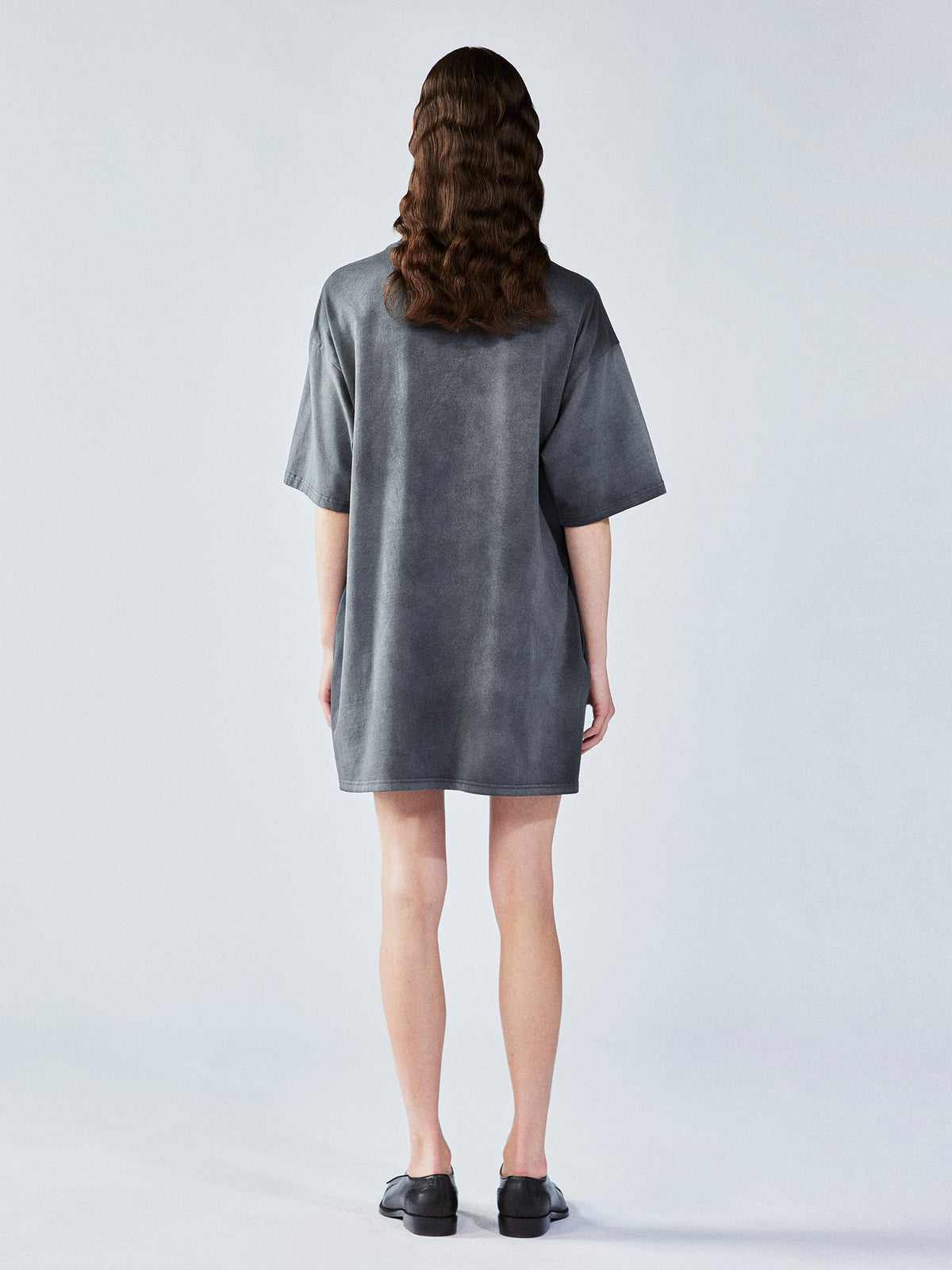 Grocery tomato appliqué t-shirt dress