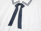 Collegiate sailor-collar dress