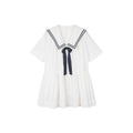 Collegiate sailor-collar dress