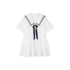 Collegiate sailor-collar dress
