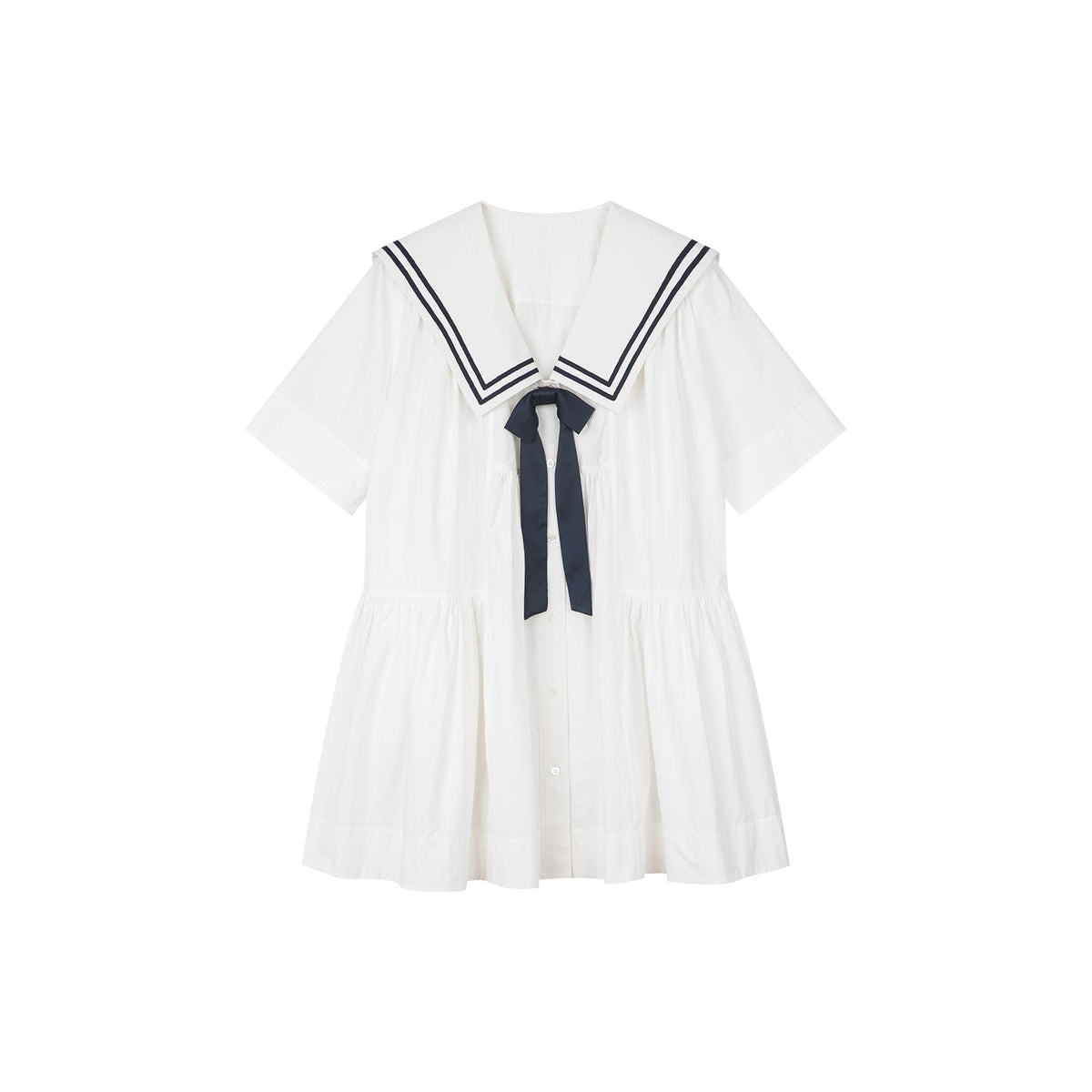 Collegiate sailor-collar dress