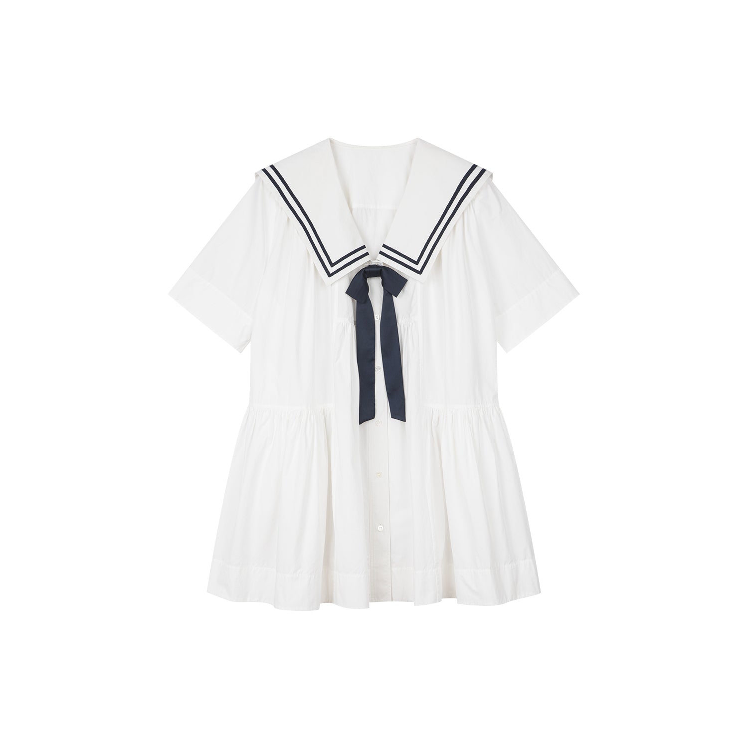Collegiate sailor-collar dress