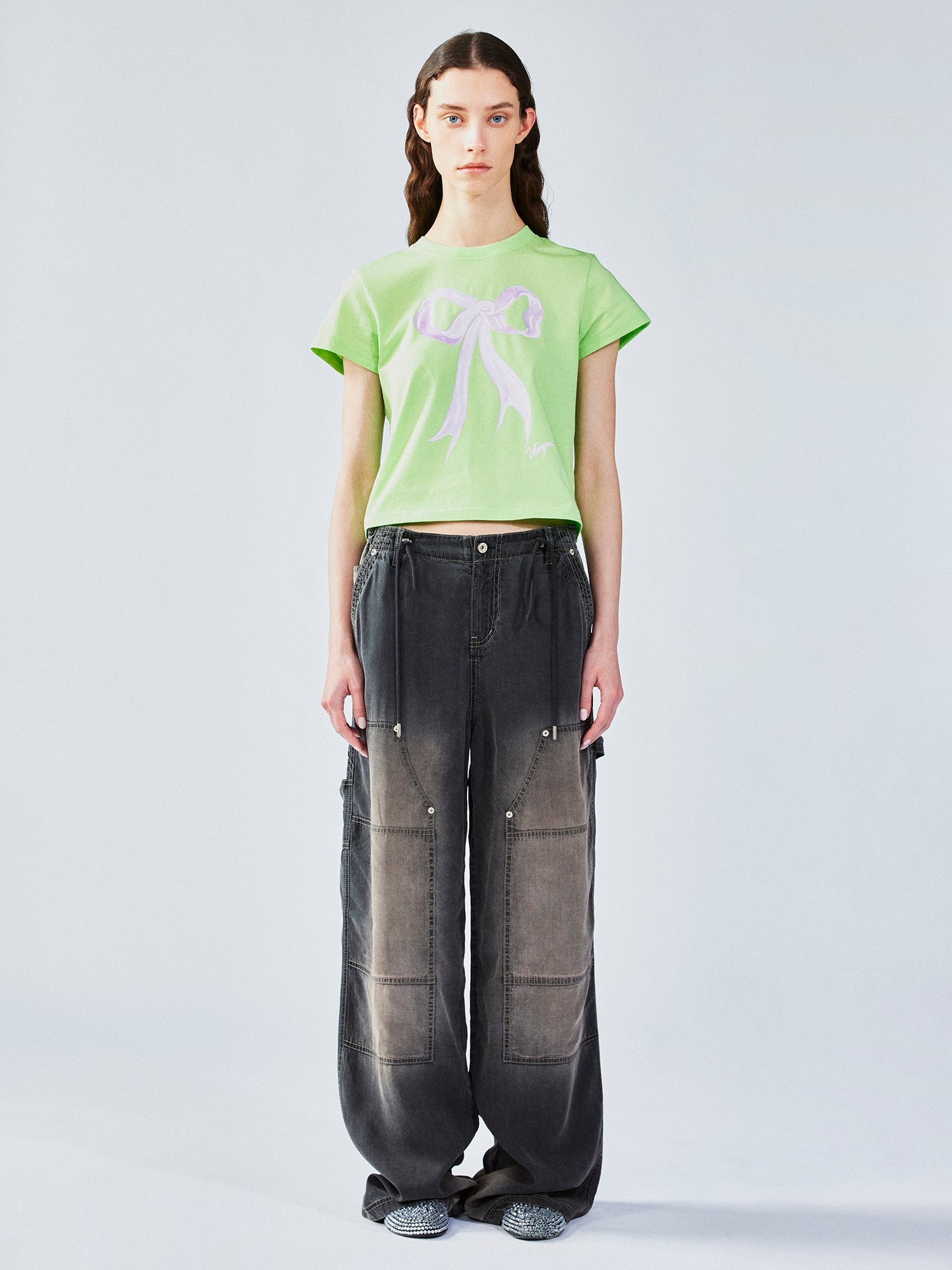 Tencel denim cargo pants