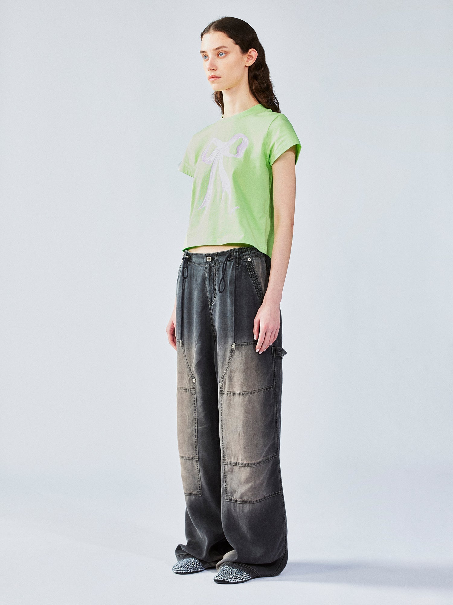 Tencel denim cargo pants