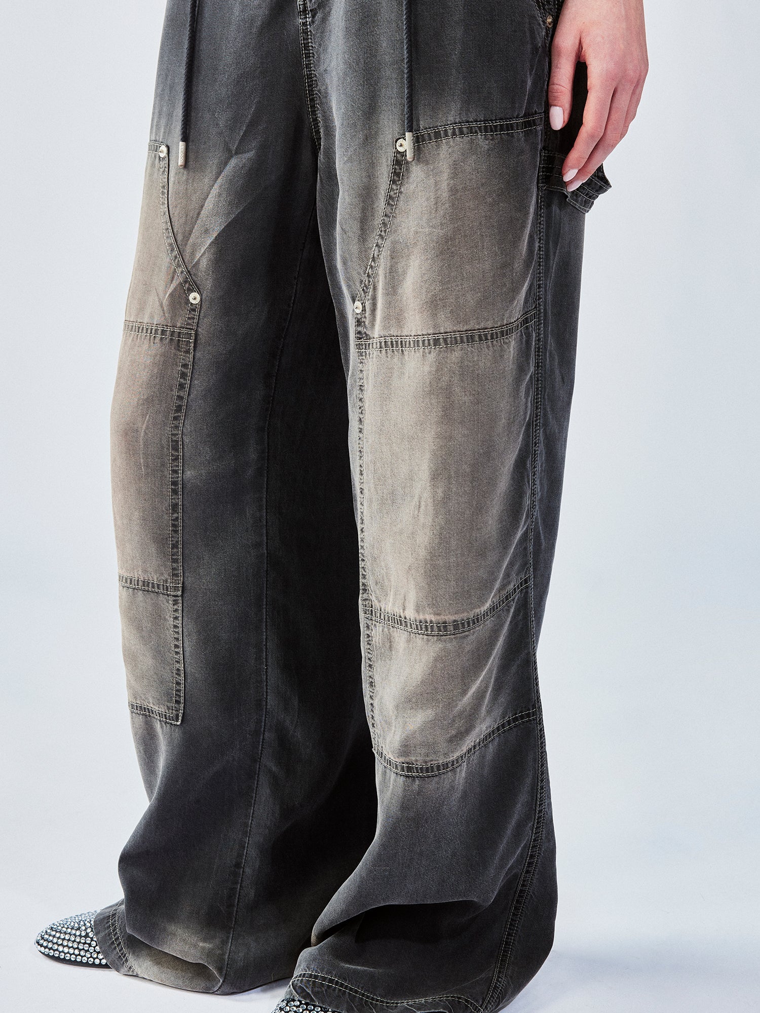 Tencel denim cargo pants