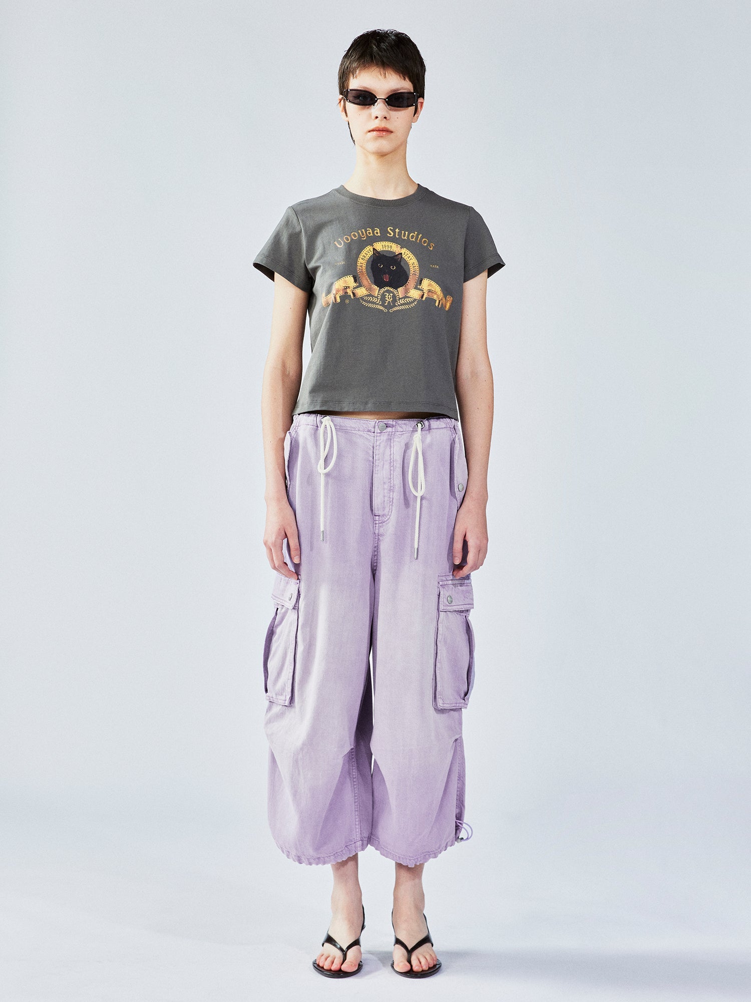 Tencel denim multi-pocket pants